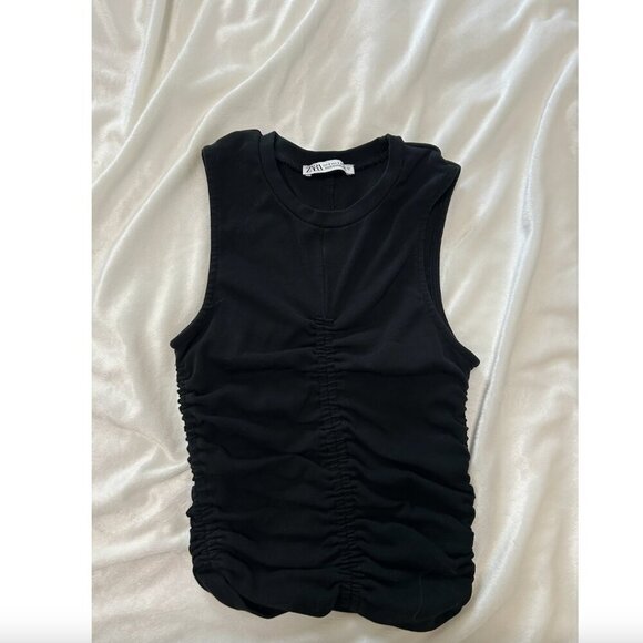 ZARA runched crop top - Picture 3 of 4